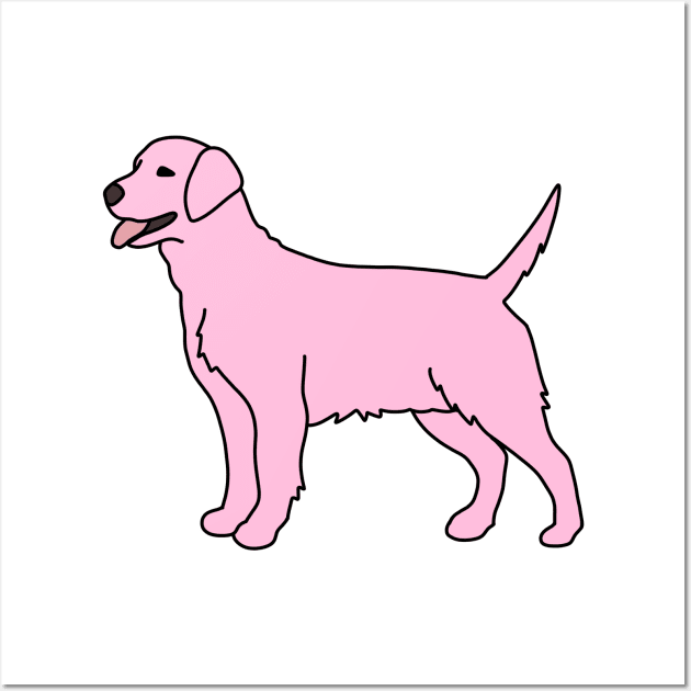 Pink Labrador Wall Art by Kelly Louise Art